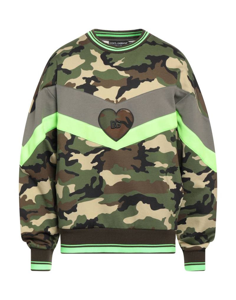 DOLCE&GABBANA Sweatshirt Herren Militärgrün von DOLCE&GABBANA