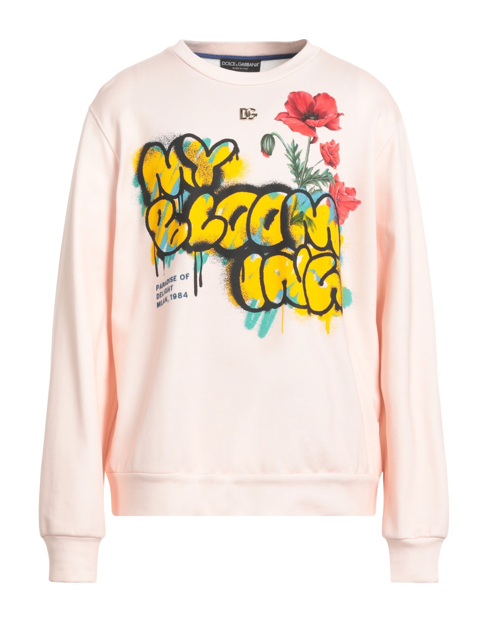 DOLCE&GABBANA Sweatshirt Herren Rosa von DOLCE&GABBANA