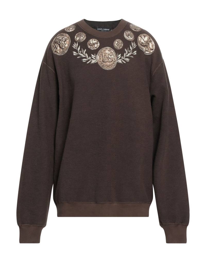 DOLCE&GABBANA Sweatshirt Herren Schokobraun von DOLCE&GABBANA