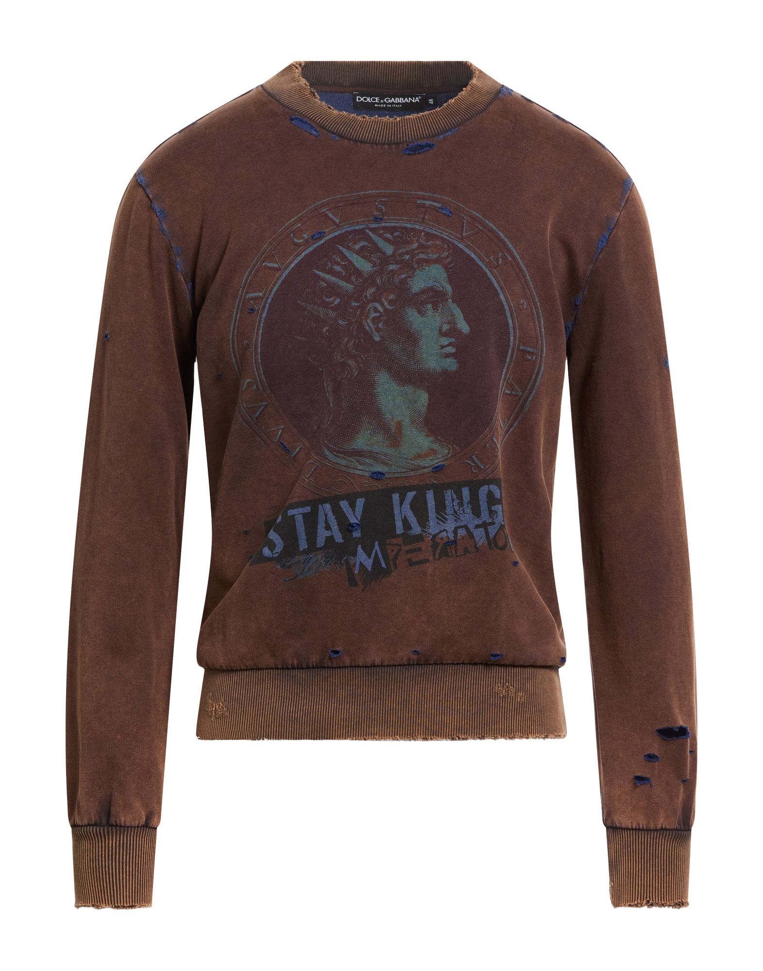 DOLCE&GABBANA Sweatshirt Herren Schokobraun von DOLCE&GABBANA