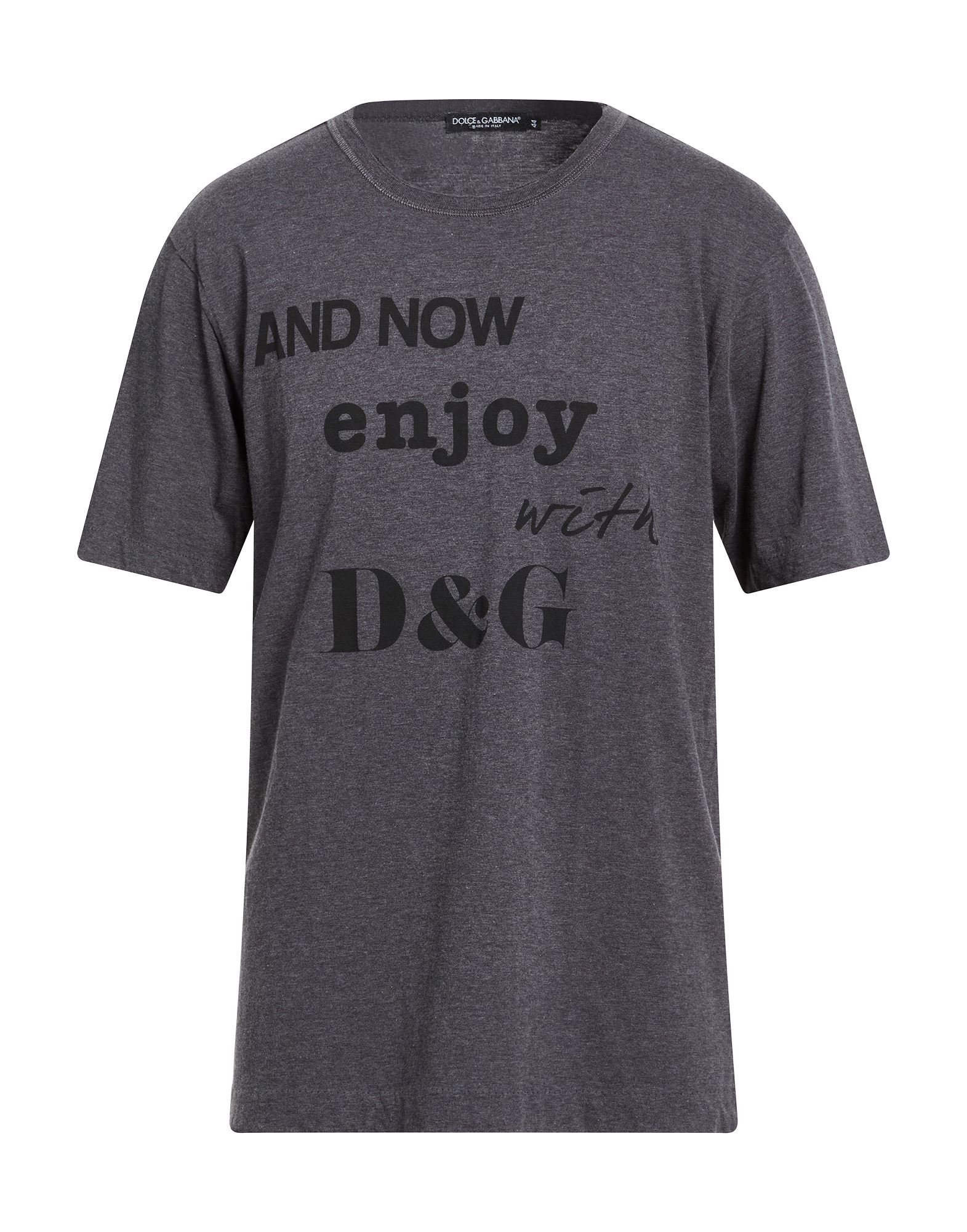 DOLCE&GABBANA T-shirts Herren Braungrau von DOLCE&GABBANA