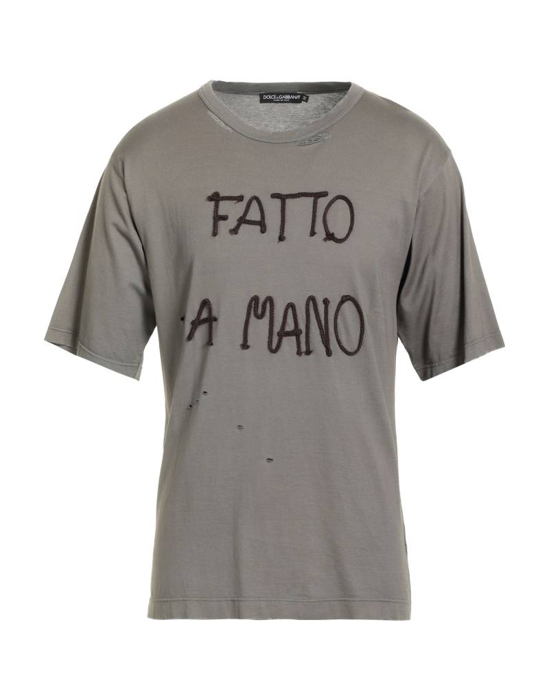 DOLCE&GABBANA T-shirts Herren Maulwurfsgrau DOLCE&GABBANA T-shirts Herren Maulwurfsgrau von DOLCE&GABBANA
