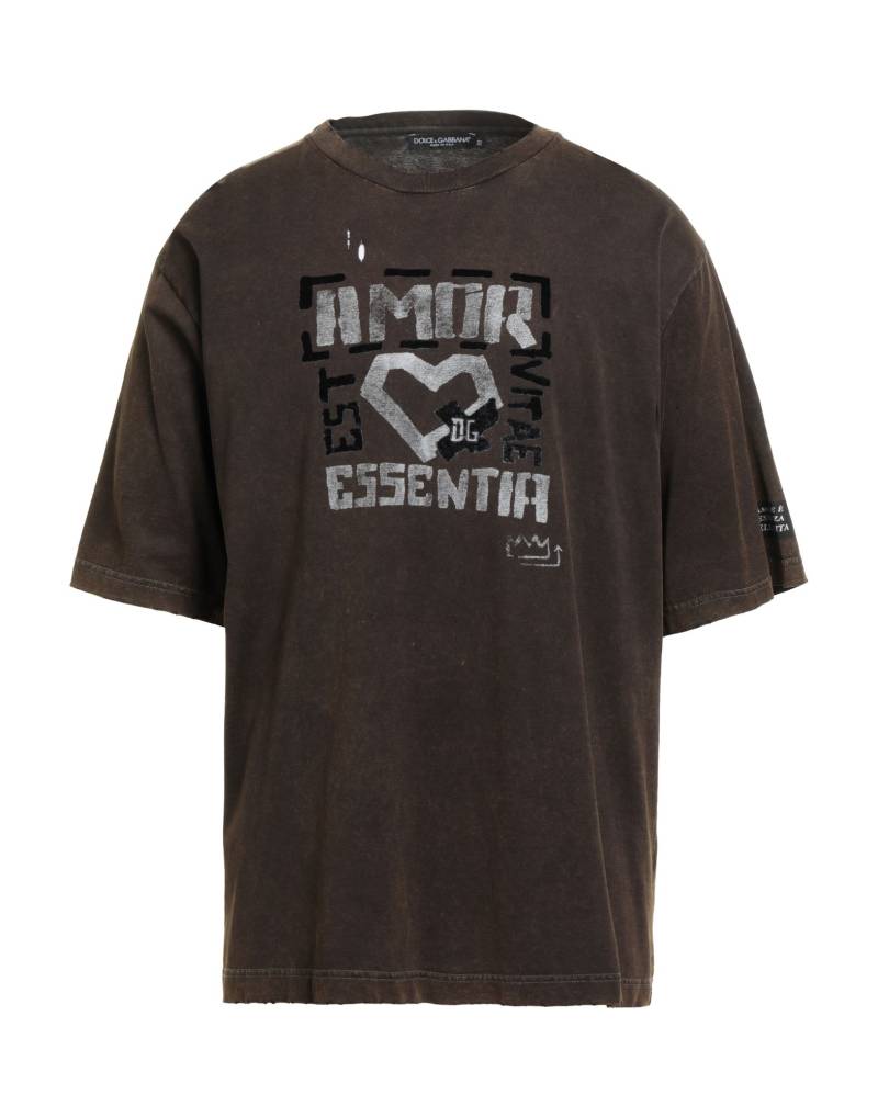 DOLCE&GABBANA T-shirts Herren Schokobraun von DOLCE&GABBANA