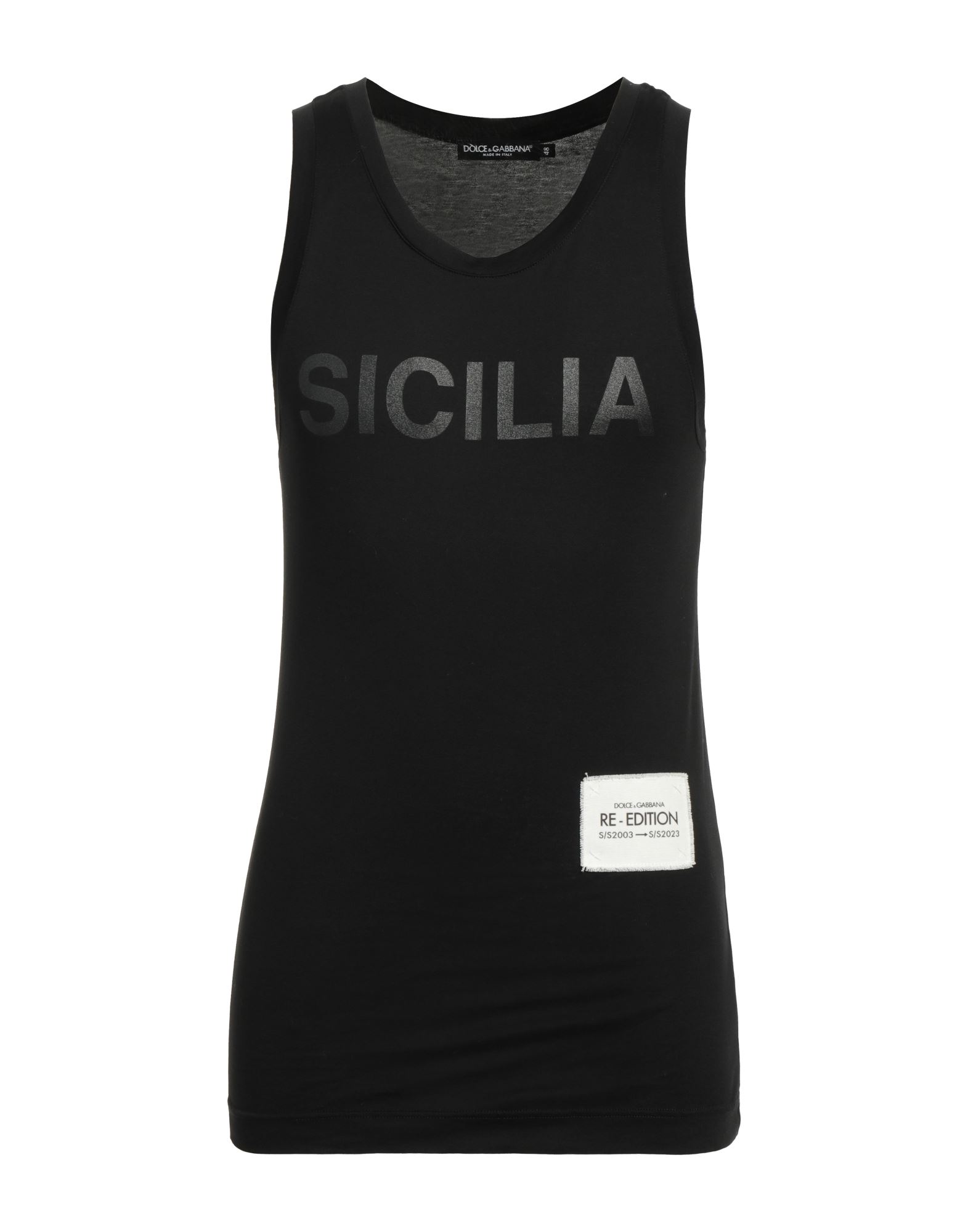 DOLCE&GABBANA Tank Top Herren Schwarz von DOLCE&GABBANA