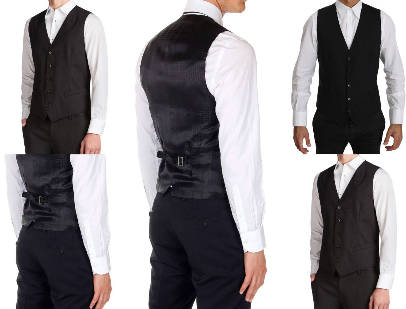 DOLCE & GABBANA Winterjacke Dolce Gabbana Waistcoat Formal Dress Suit Vest Gilet Dress Wool Weste von DOLCE & GABBANA