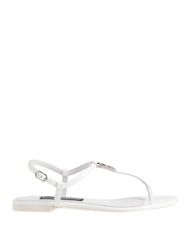 DOLCE&GABBANA Zehentrenner Damen Weiß von DOLCE&GABBANA