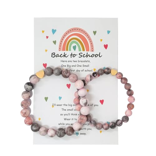 DOLLESS Zurück in die Schule Armbänder Passende Herz Mutter Tochter Armbänder für Frauen Einschulung Geschenke, Adjustable, Schnur, Kein Edelstein DOLLESS Zurück in die Schule Armbänder Passende Herz Mutter Tochter Armbänder für Frauen Einschulung Geschenke, Adjustable, Schnur, Kein Edelstein von DOLLESS
