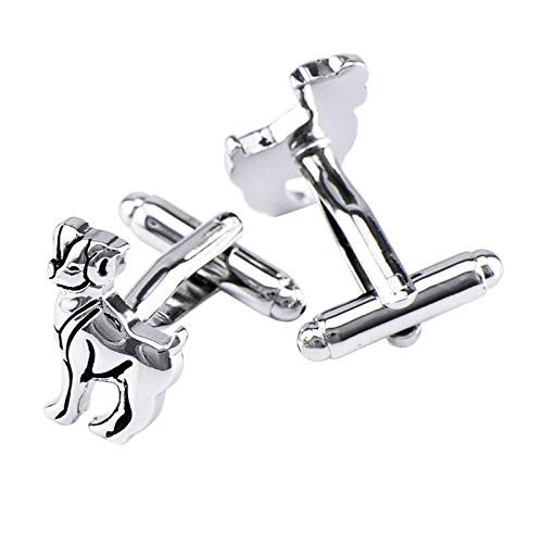DOLOVE Manschettenknöpfe Herren Hochzeit mit Gravur Widder Manschettenknöpfe Silber von DOLOVE