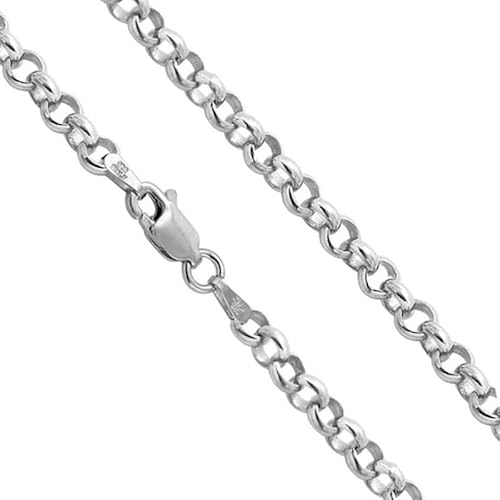 DOLPHERS 925 Sterling Silber Halskette Rolo Silber Kette Silber Rolokette Sterling Silber Halskette Männer, Frauen und Mädchen Silber Halskette Rolo Halskette 1.5MM/2.5MM Rolo Kette-7 von DOLPHERS