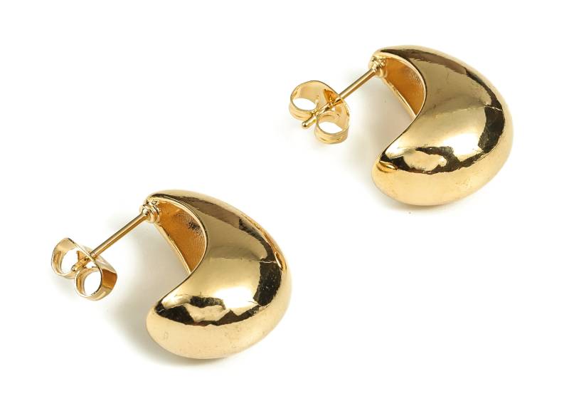 Messing Segel Ohrring Stecker - Gold Segelboot Post 18K Echt Vergoldetes Edelstahl Ohrstecker 19.29x16.56x10.1 Mm Rgp3908 von DOMEDBAZAAR