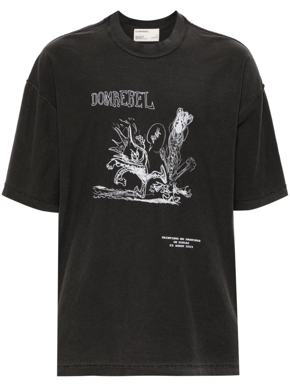 DOMREBEL Comic Kick T-Shirt mit grafischem Print - Grau von DOMREBEL