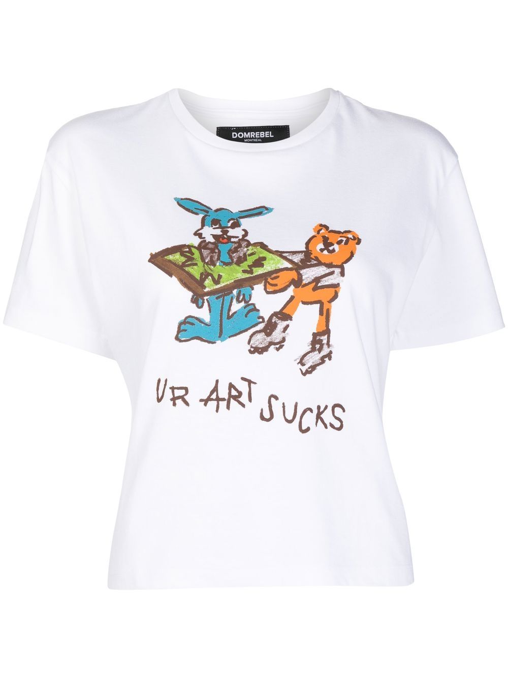 DOMREBEL Ur Art Sucks print T-shirt - Weiß von DOMREBEL