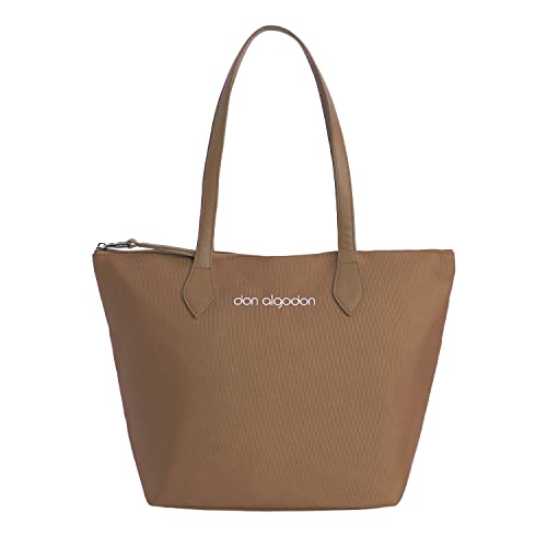 DON ALGODON - Damentasche - Damentaschen - Shopper Damen - The Tote Bag mit Reißverschluss - Organizer für Damentaschen im Inneren, beige, 38x35x28 cm von DON ALGODON