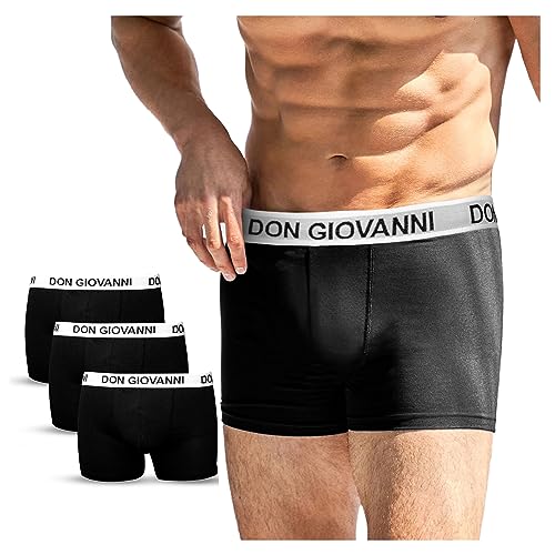 DON GIOVANNI Boxershorts Herren Baumwolle (3er/6er Pack,S,M,L,XL) Fitted Boxer Hipster Underwear Men Retroshorts Unterwäsche Herren Unterhosen Männer Slip Sportunterwäsche String Shorts von DON GIOVANNI