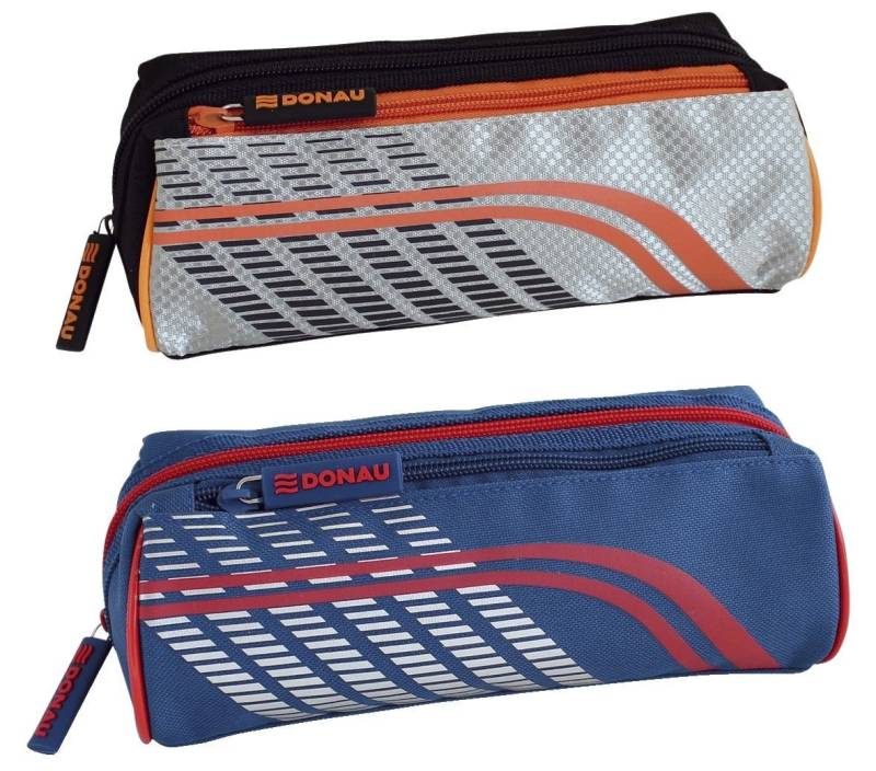 DONAU Etui Schlamper Sport Retro- 21 x 8 x 9 cm, 2 Fächer, sortiert von DONAU