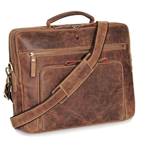 DONBOLSO San Francisco Laptoptasche aus Leder - Umhängetasche in 2 Größen für Damen und Herren - Stilvolle Business Tasche für Laptop, Tablet oder Dokumente von DONBOLSO