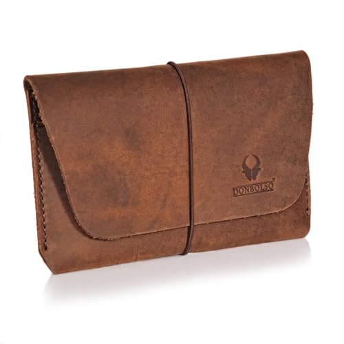 DONBOLSO Reisepasshülle Miami Leder Reiseorganizer Etui Reisepass Mappe Reisepassetui Passport Hülle Herren Organizer Damen (braun-braun) von DONBOLSO