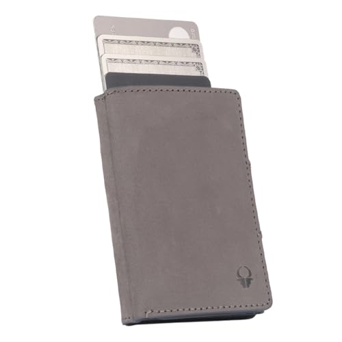 DONBOLSO Wallet Flip - Slim Wallet mit Flipcase - Leder Geldbeutel mit RFID Schutz - Schmale Geldbörse mit Platz für bis zu 9 Karten - Mini Portemonnaie für Herren und Damen - mit Münzfach von DONBOLSO