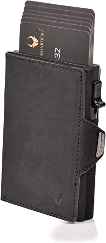 DONBOLSO Wallet Flip - Slim mit Flipcase - Leder Geldbeutel mit RFID Schutz - Schmale Geldbörse mit Platz für bis zu 9 Karten - Mini Portemonnaie für Herren und Damen - mit Münzfach DONBOLSO Wallet Flip - Slim mit Flipcase - Leder Geldbeutel mit RFID Schutz - Schmale Geldbörse mit Platz für bis zu 9 Karten - Mini Portemonnaie für Herren und Damen - mit Münzfach von DONBOLSO