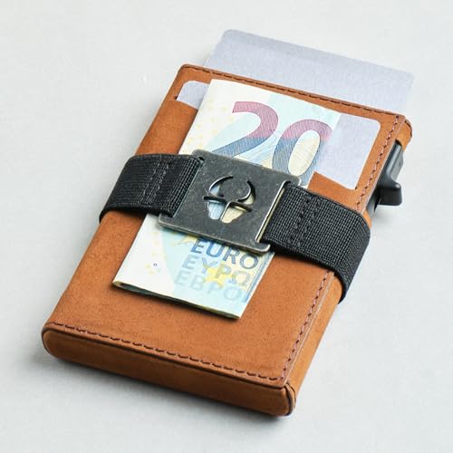 DONBOLSO Herren Geldbörse mit Reißverschluss - Ultradünne Geldbörsen für Männer mit Münztasche - Schlanke Geldbörsen - RFID Bifold Wallet - Schnellzugriffstasche Karten - Moderne Leder von DONBOLSO