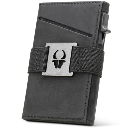 DONBOLSO Herren Geldbörse mit Reißverschluss - Ultradünne Geldbörsen für Männer mit Münztasche - Schlanke Geldbörsen - RFID Bifold Wallet - Schnellzugriffstasche Karten - Moderne Leder von DONBOLSO