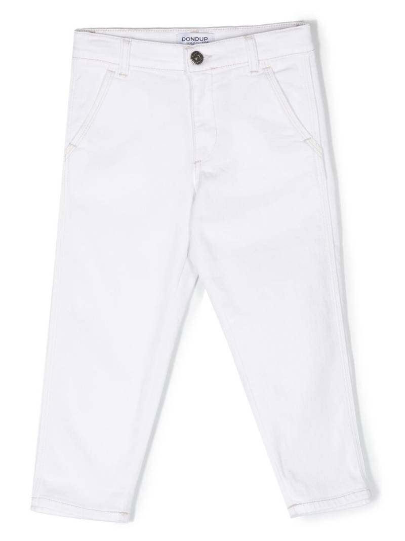 DONDUP KIDS Jeans mit Logo - Weiß von DONDUP KIDS