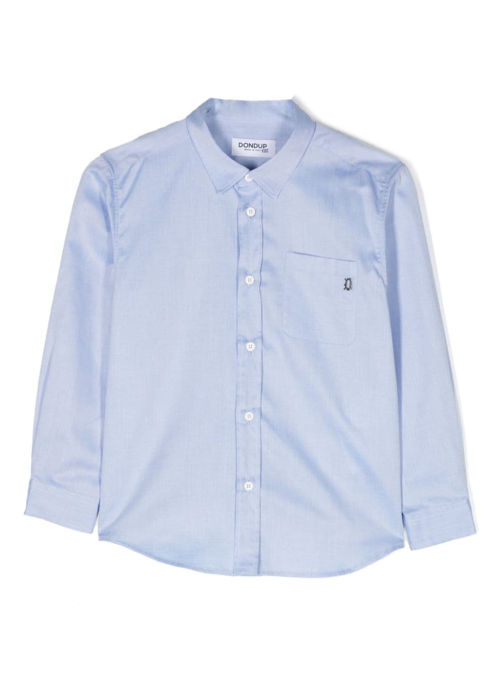 DONDUP KIDS Hemd mit Logo-Schild - Blau von DONDUP KIDS