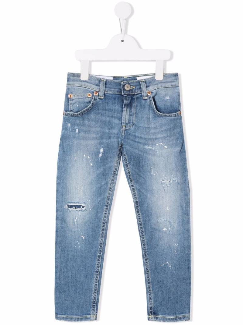 DONDUP KIDS Halbhohe Slim-Fit-Jeans - Blau von DONDUP KIDS