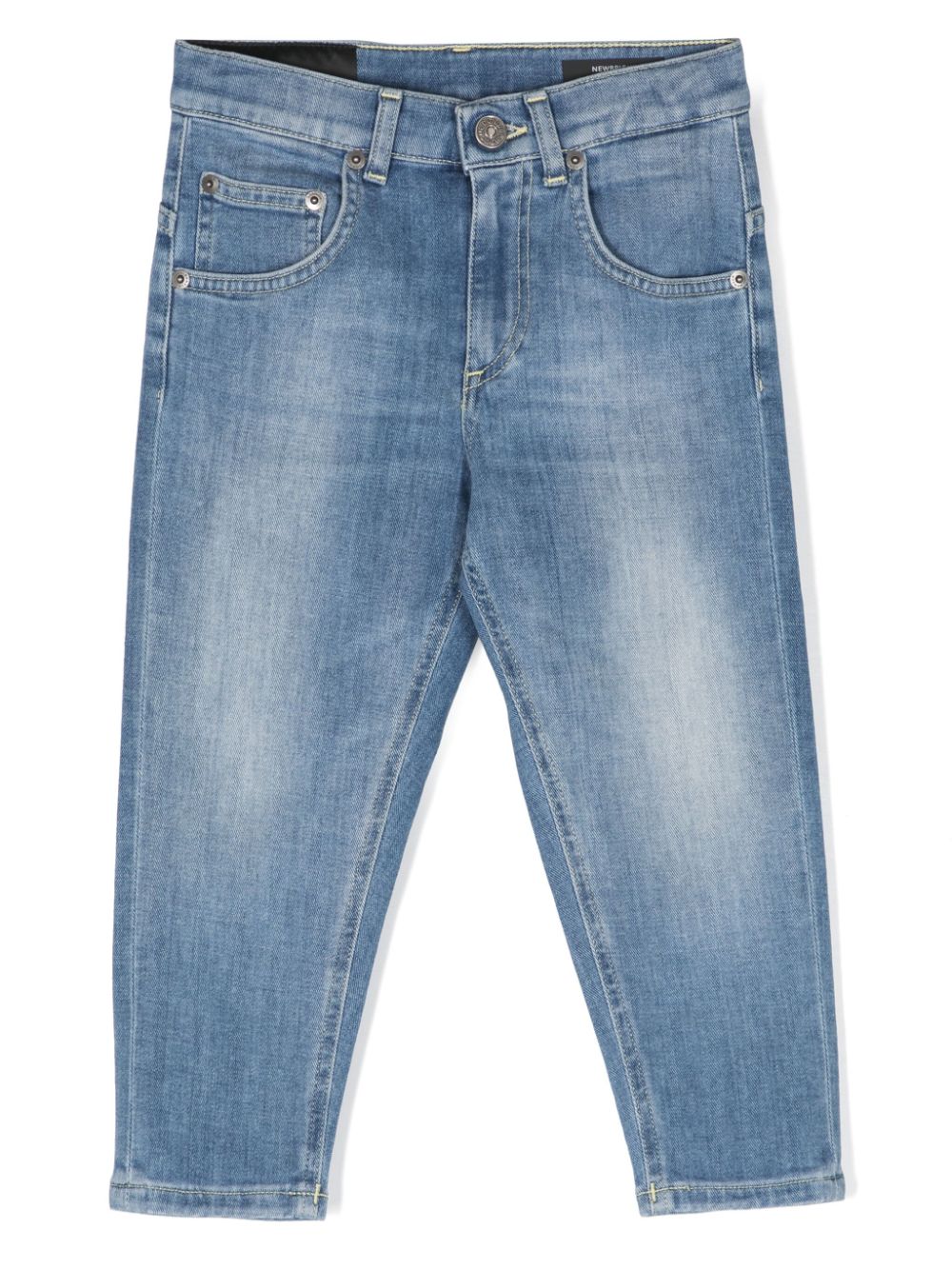 DONDUP KIDS Halbhohe Straight-Leg-Jeans - Blau von DONDUP KIDS