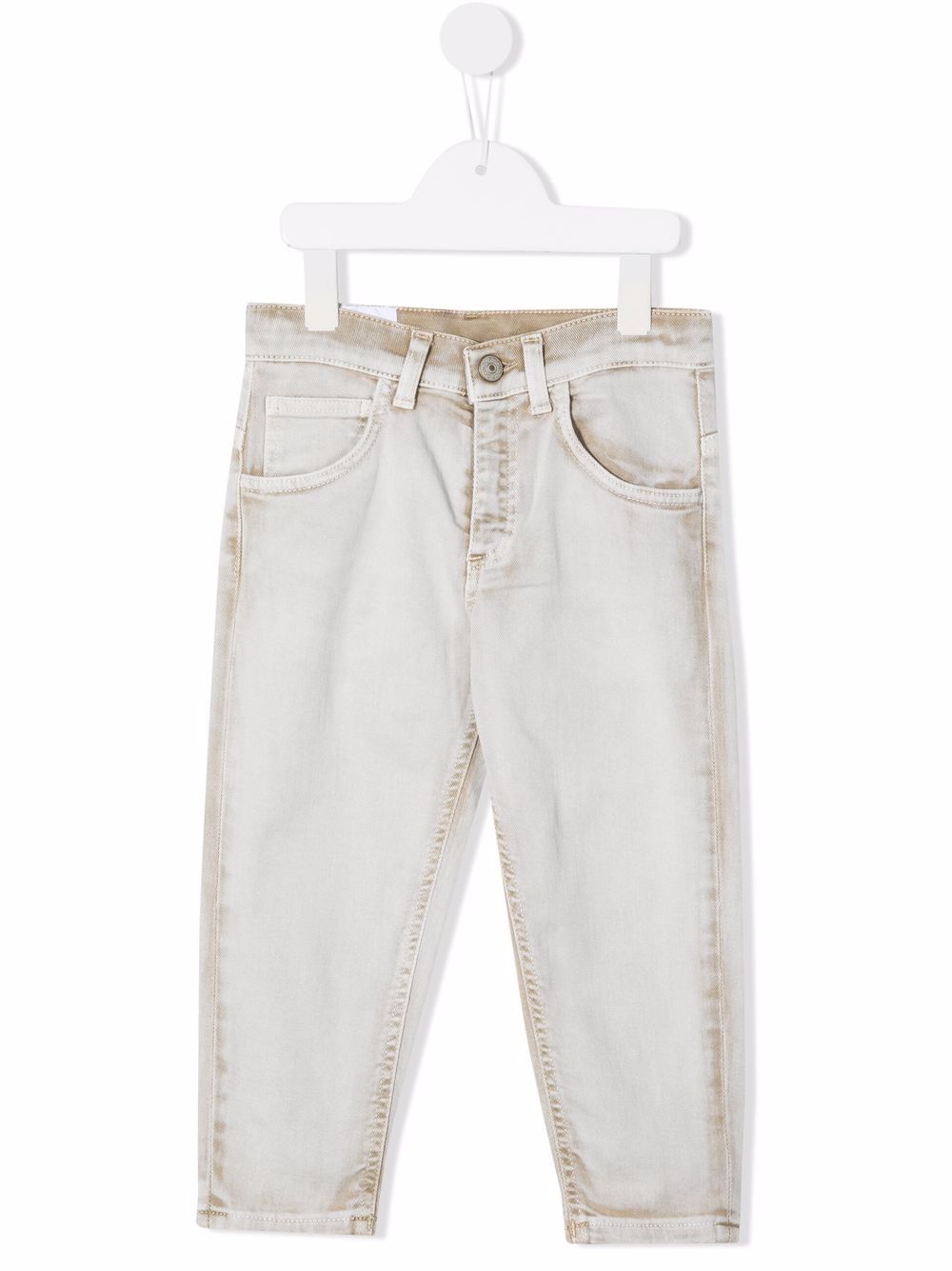 DONDUP KIDS Halbhohe Straight-Leg-Jeans - Grau von DONDUP KIDS