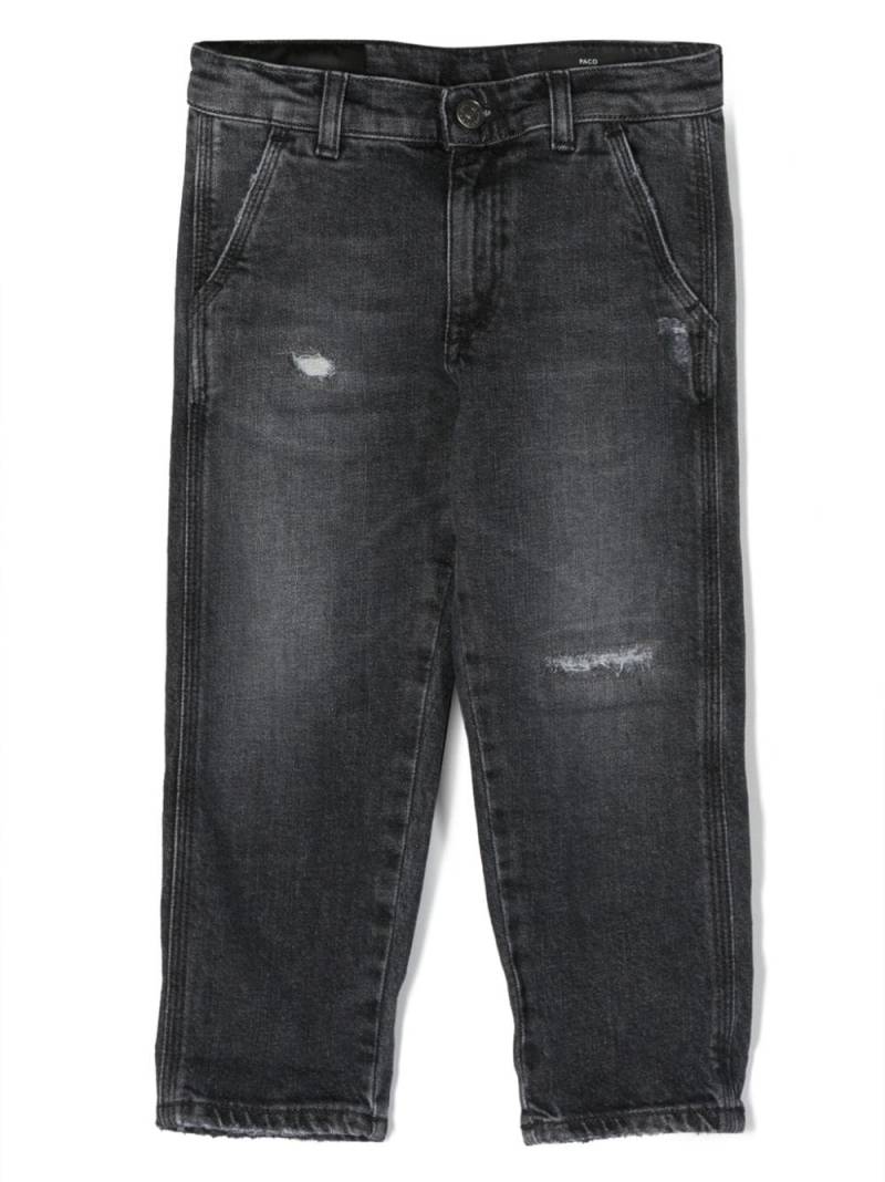 DONDUP KIDS Gerade Jeans im Distressed-Look - Grau von DONDUP KIDS