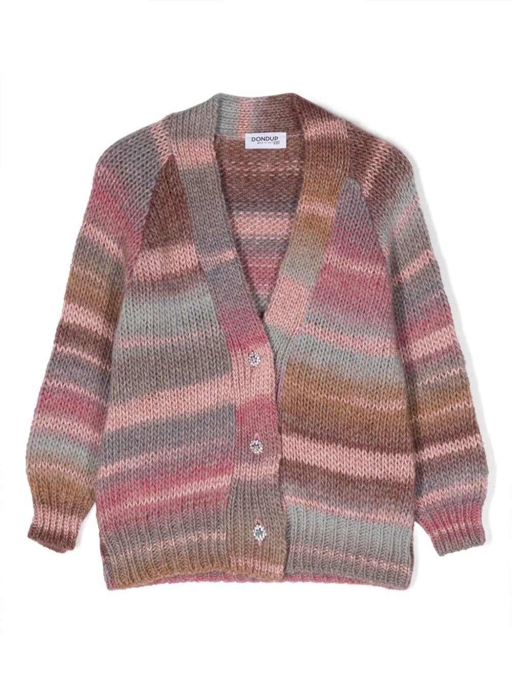 DONDUP KIDS Gestreifter Cardigan - Rosa von DONDUP KIDS