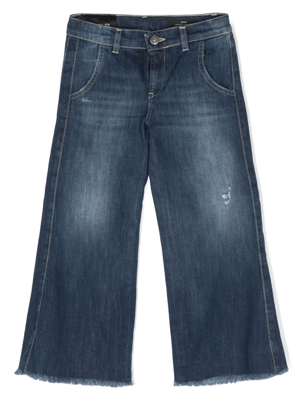 DONDUP KIDS Wide-Leg-Jeans mit Logo-Patch - Blau von DONDUP KIDS