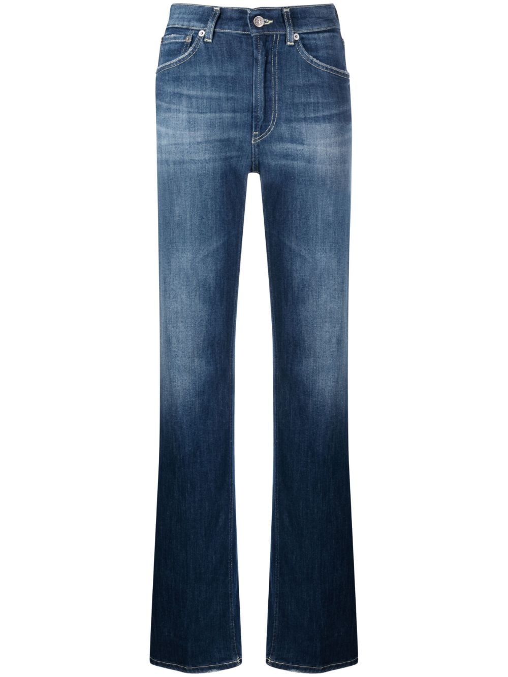 DONDUP Gerade Jeans mit hohem Bund - Blau von DONDUP