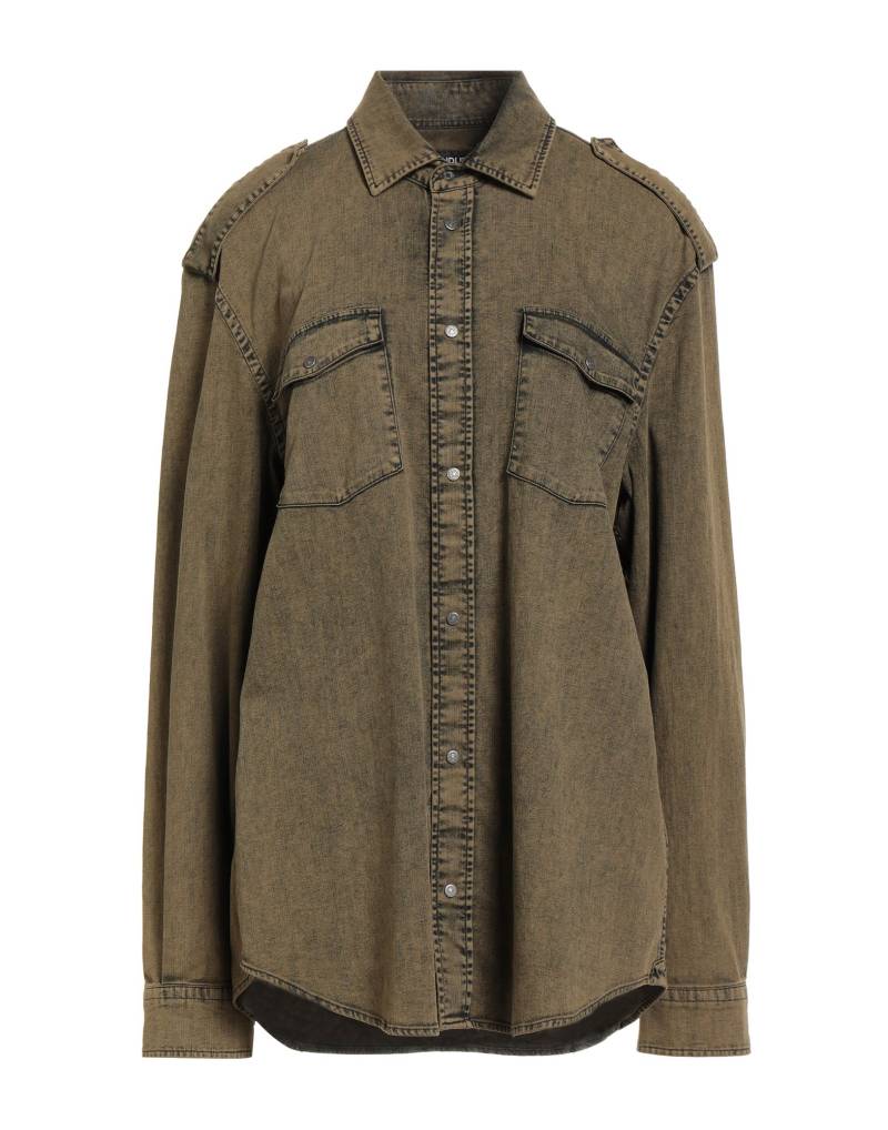 DONDUP Jeanshemd Damen Militärgrün von DONDUP