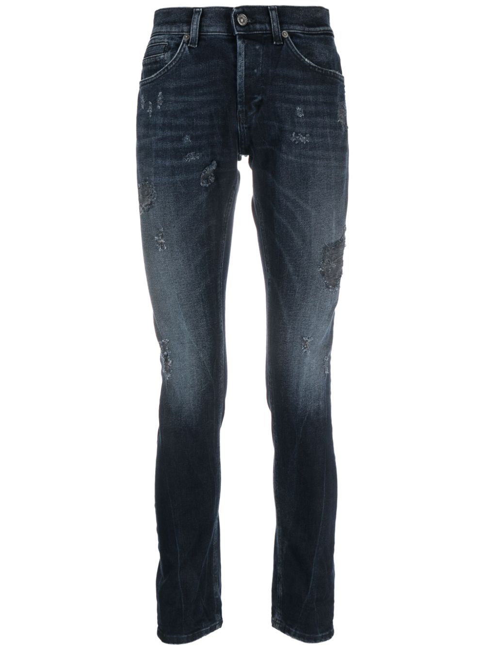 DONDUP Skinny-Jeans in Distressed-Optik - Blau von DONDUP