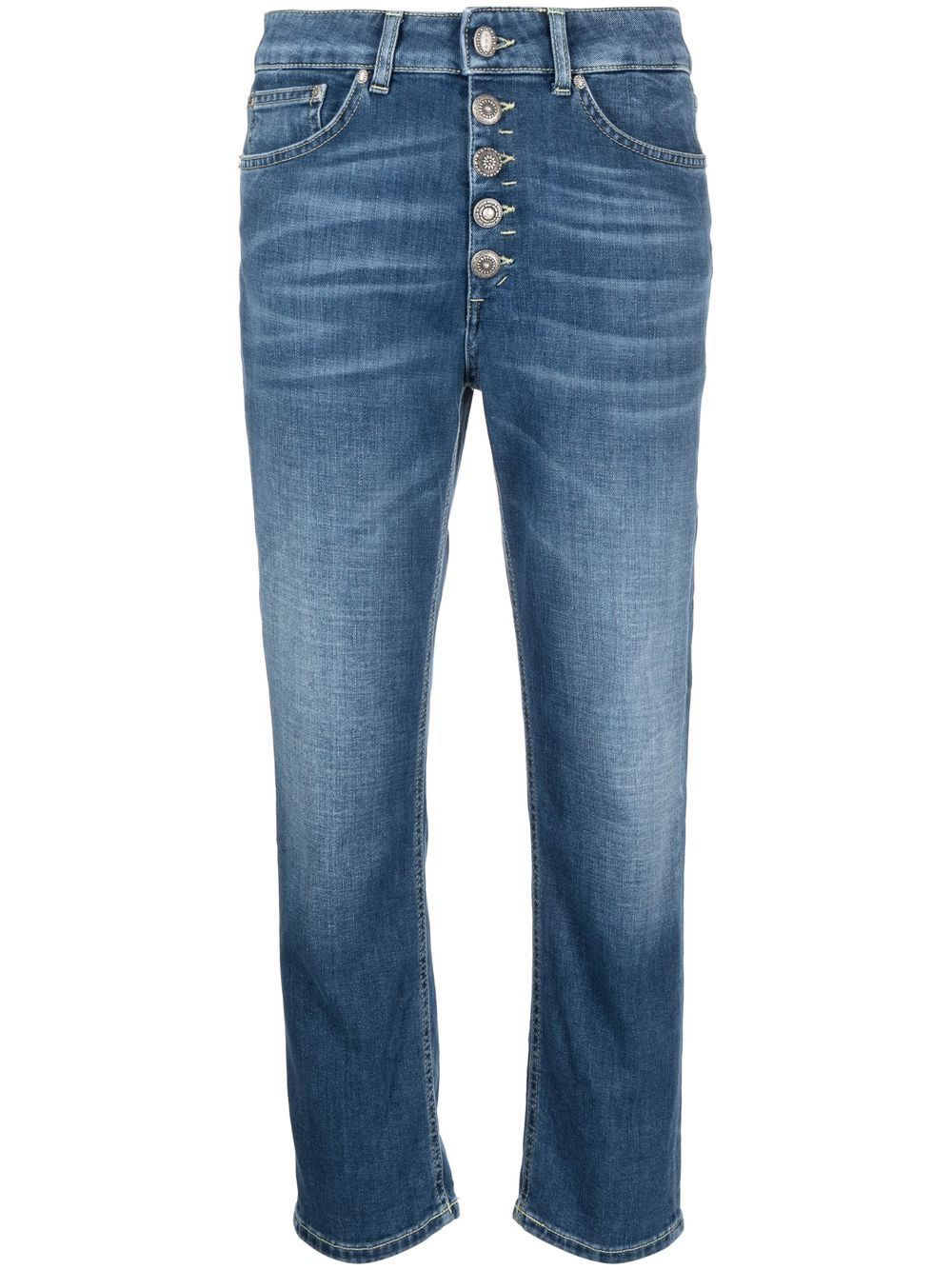 DONDUP Hoch geschnittene Cropped-Jeans - Blau von DONDUP