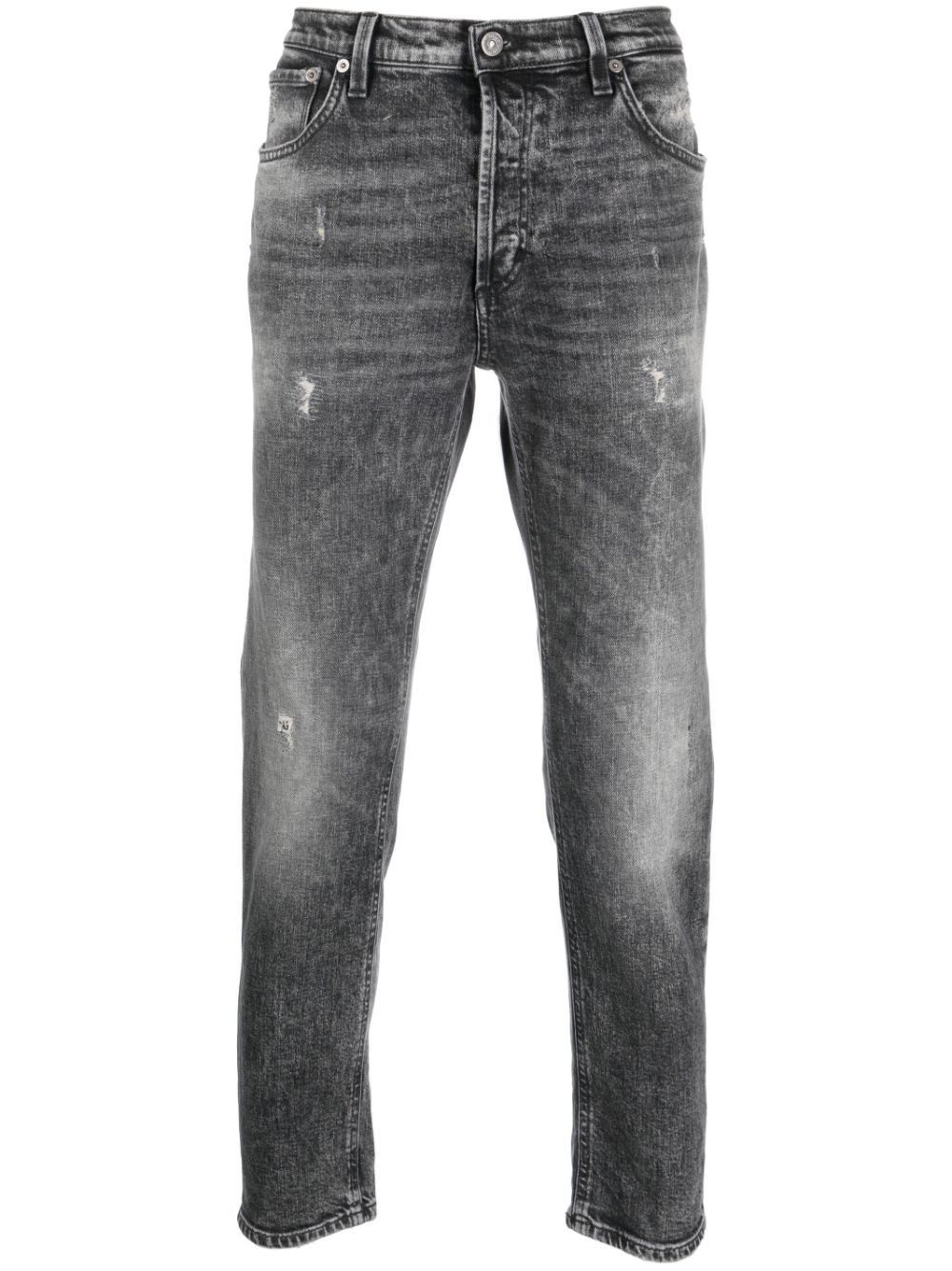 DONDUP Halbhohe Jeans im Distressed-Look - Schwarz von DONDUP