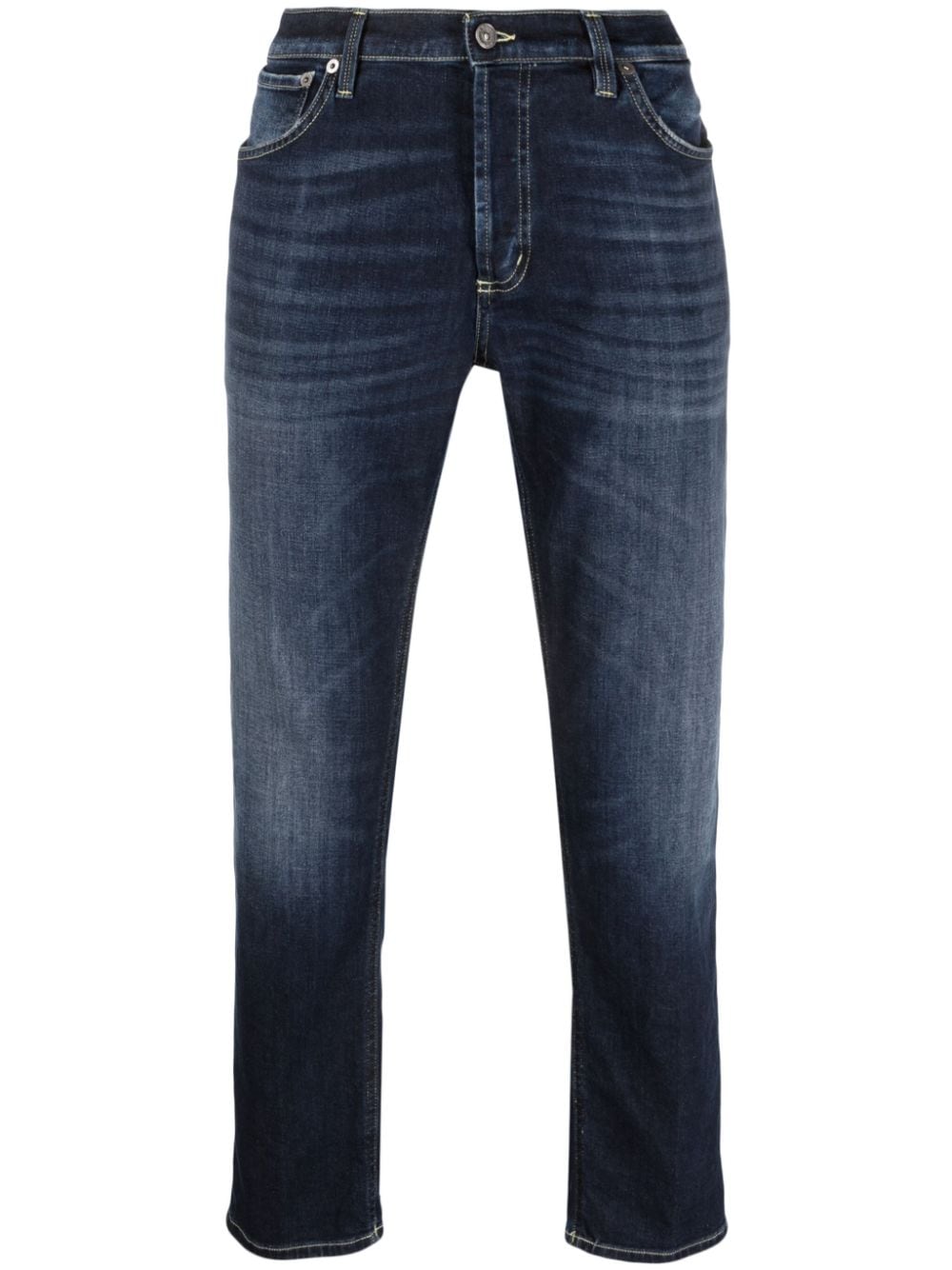 DONDUP Halbhohe Straight-Leg-Jeans - Blau von DONDUP