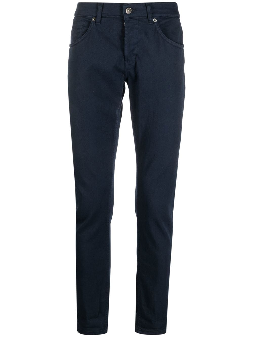 DONDUP Halbhohe Straight-Leg-Jeans - Blau von DONDUP