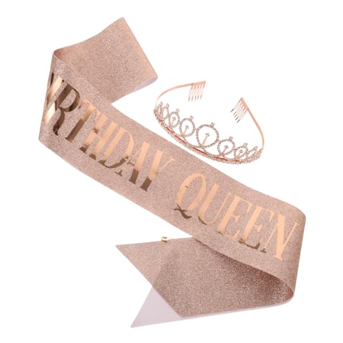 DONFAMDS Geburtstagszubehör Für Mädchen Kronen-haarband-set Für Geburtstagsparty-dekorationen Und Zum Anziehen von DONFAMDS