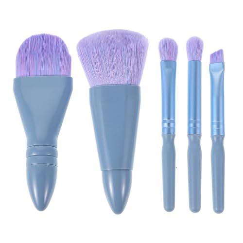 DONFAMDS 1satz Reise Make-up Pinsel Set Mit Integriertem Spiegel Tragbare Pinsel Für Puder Und Lidschatten Für Unterwegs Mit Hautfreundlichen Borsten Und Praktischem Design von DONFAMDS