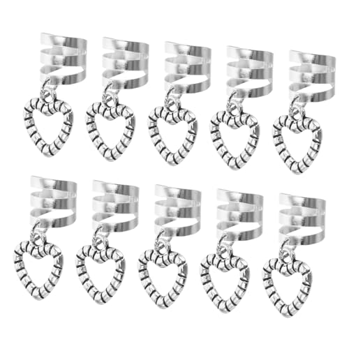 DONFAMDS 10stücke Elegante Haarmanschetten Für Damen Metallische Zopfaccessoires Für Dreadlocks Und Flechtfrisuren Zeitloser Haarschmuck Für Jeden Anlass von DONFAMDS