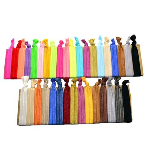 DONFAMDS 100 Stück Teiliges Elastische Haargummis in Kräftigen Farben Hochwertige Knot Hair Ties für Festen von Pferdeschwanz und Modische Haaraccessoires für Frauen und Mädchen Vielseitig von DONFAMDS