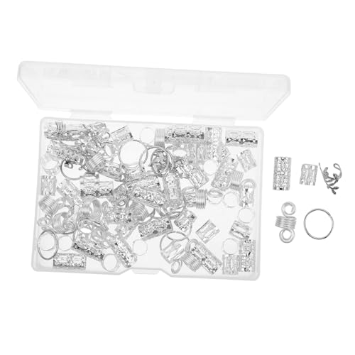 DONFAMDS 100stücke Silberne Haarklammern Set Modische Dreadlock Accessoires Metallhaarring Für Zöpfe Haarschmuck Für Frauen Mädchen Junge Mädchen Für Partys Hochzeiten Cosplay von DONFAMDS