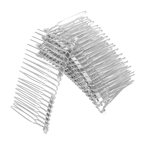 DONFAMDS 10stücke Metall Haarspangenkämme Schleierkämme Für Frauen Mädchen Eingefasste Kämme Haarkämme Aus Eisendraht Weiß von DONFAMDS