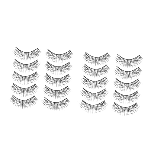 DONFAMDS 10paare Wimpern Mit Strasssteinen Dekorative Realistische Kunstwimpern Für Frauen Für Hochzeiten Partys Und Tägliches Make-up Schwarze Dichte Weiche Fasern von DONFAMDS