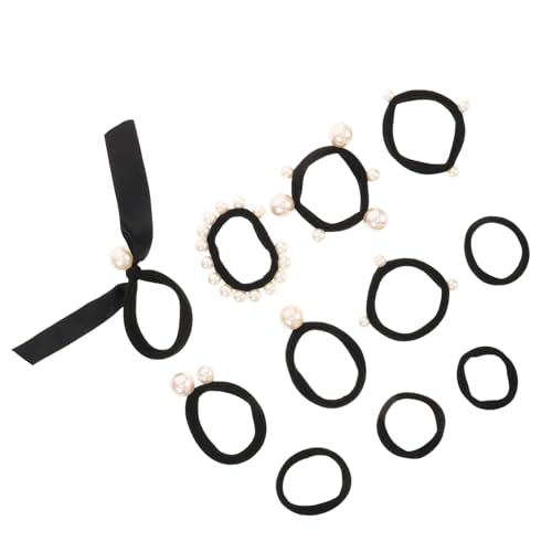 DONFAMDS 11 Stück Haarschmuck-set Haarband Haarstylingzubehör Dekorativer Haargummi Dicke Haarbänder Haargummis Für Mädchen Frauen Haargummi Accessoires Für Mädchen Kunststoff Black von DONFAMDS