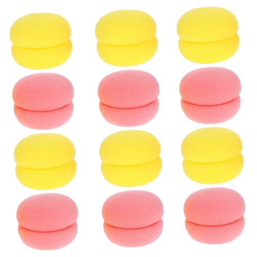 DONFAMDS 12 Pcs Schwamm Locken Curler Haare Curl Schaumkugel Haar Roller Weiche Locken Schlafende Haare Curler DIY Hair Curkling Ball Für Frauen Mädchen von DONFAMDS