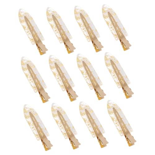 DONFAMDS 12Stücke Glitzer Haarspangen für Damen Goldene Dekorative Haarclips Stabil und Elegant für von DONFAMDS